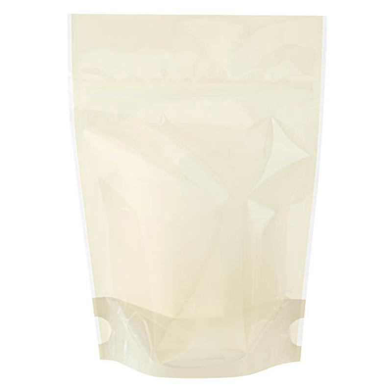 チャック付き袋 MB-ZOS3 無地ジップスタンドバッグ-3/ベージュ(50枚) ヘッズ