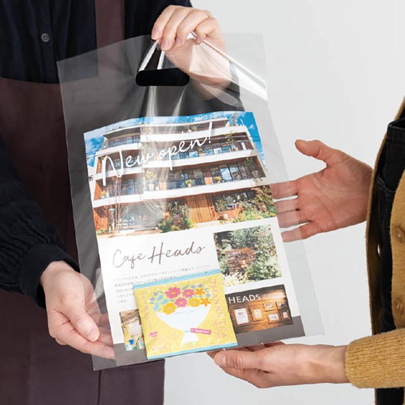 ポリ手提げ M-KOP3 無地OPP小判抜きバッグ-3(100枚) ヘッズ