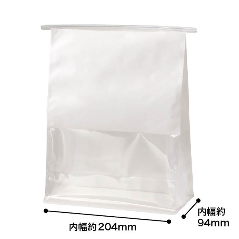 ラッピング用品 MW-1WP 無地ホワイト窓付角底袋-1/ワイヤー付(30枚) ヘッズ
