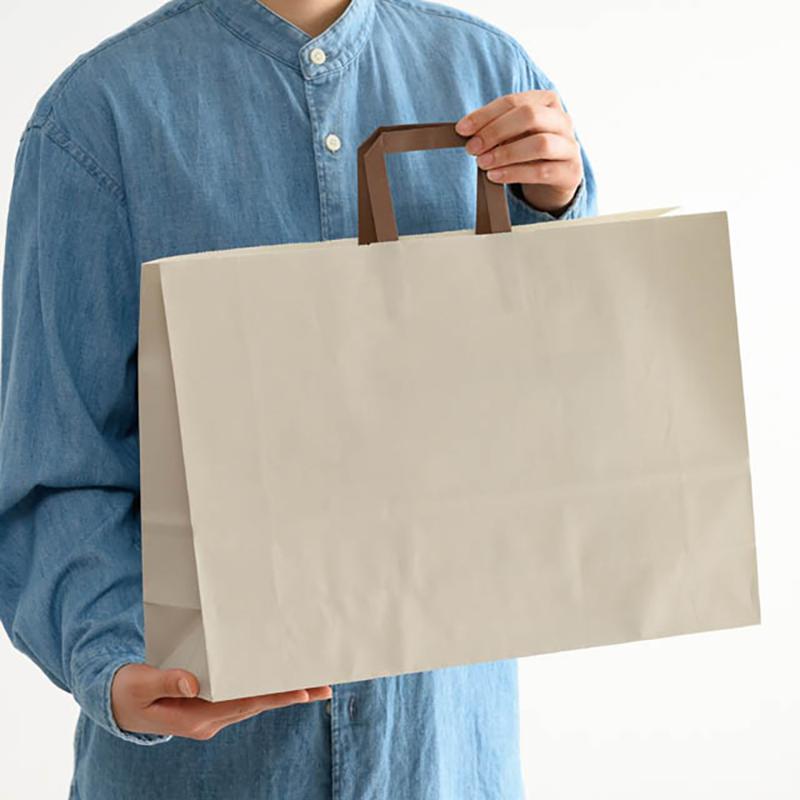 紙手提袋 ZOG-1P 無地象牙カラーペーパーバッグ-1(50枚) ヘッズ