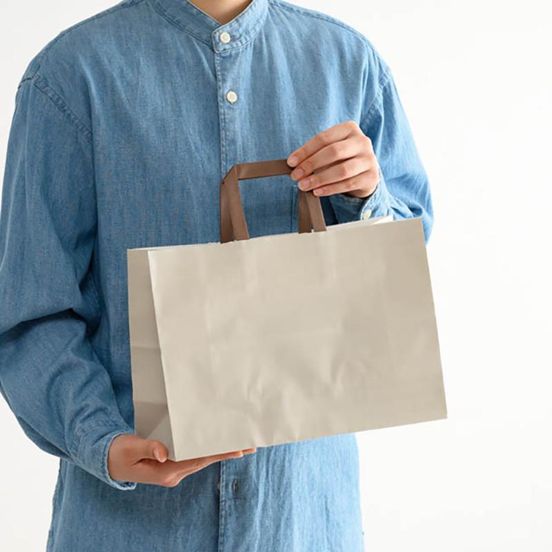 紙手提袋 ZOG-4P 無地象牙カラーペーパーバッグ-4(50枚) ヘッズ