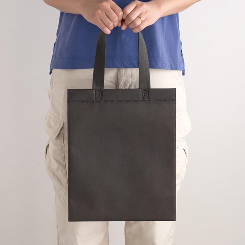 不織布バッグ MCL-MB 無地不織布トートバッグ-M/チャコール(20枚) ヘッズ