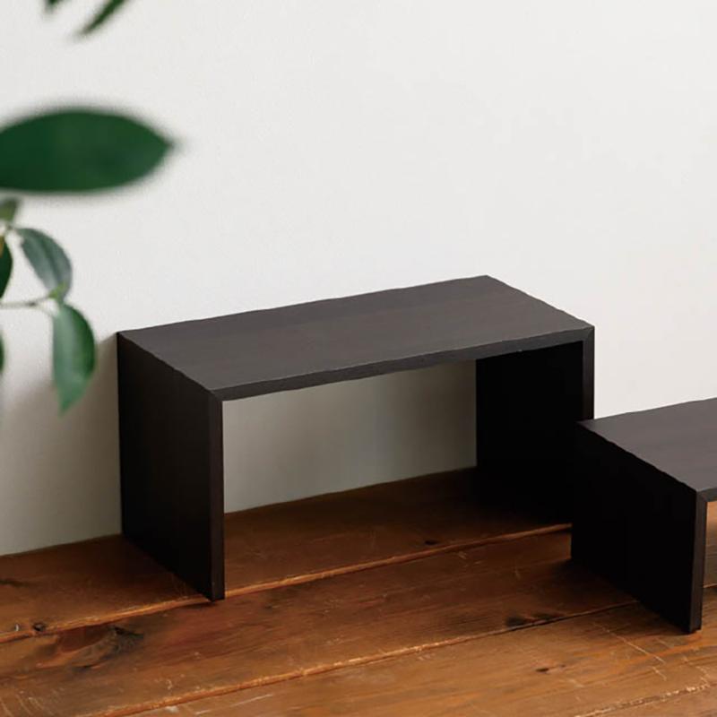 陳列備品 ZYU-KOD1 コの字ラックM/ダークウッド-1(2個) ヘッズ