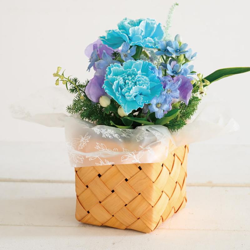 花器 WQU-BKTS ウッドスクエアバスケット-TS(6個) ヘッズ