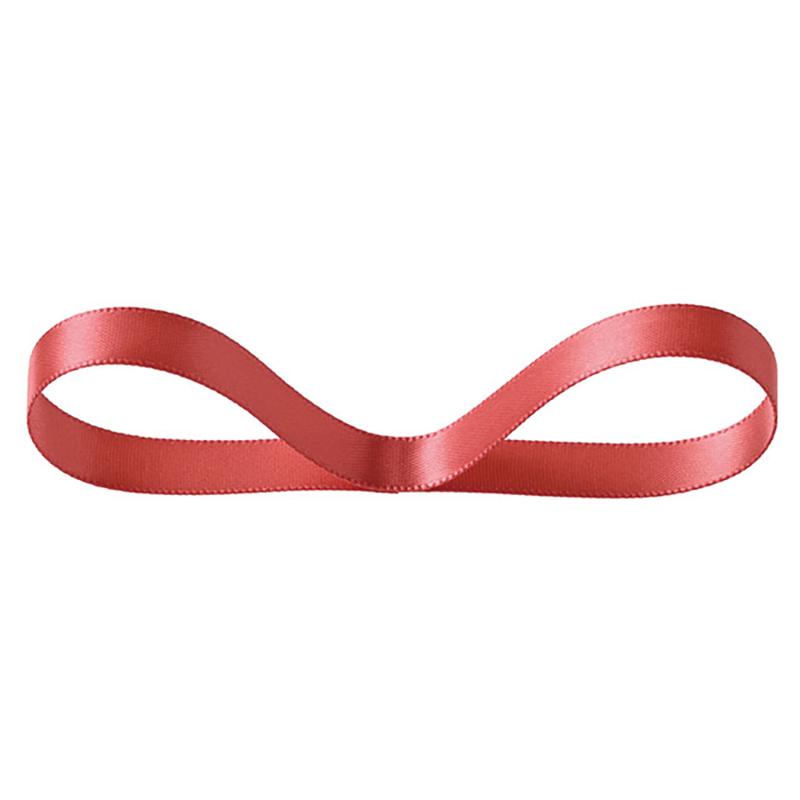 ギフト資材 DS1008R 両面サテンリボンCORALPINK10mm(1巻)  ヘッズ