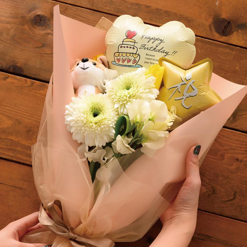 贈答用飾り BLN-FPL2 バルーンフラワーピックL-2/BIRTHDAY(10本) ヘッズ