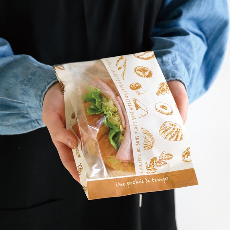 ラッピング用品 FBR-1WP フレッシュブレッド窓付紙袋-1/耐油対応(100枚) ヘッズ