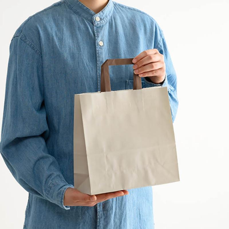 紙手提袋 ZOG-6P 無地象牙カラーペーパーバッグ-6(50枚) ヘッズ