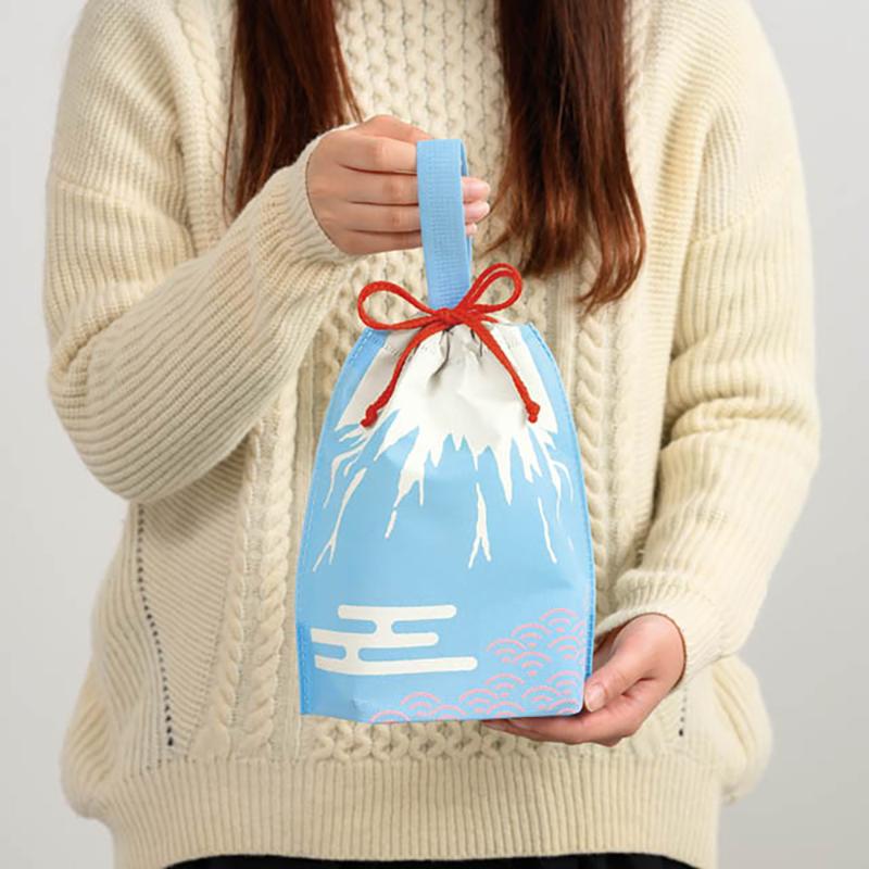 ラッピング用品 FJS-BM1 富士山不織布巾着バッグM-1(20枚) ヘッズ