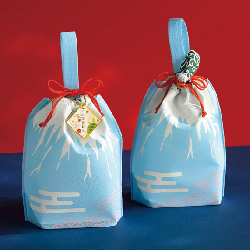 ラッピング用品 FJS-BM1 富士山不織布巾着バッグM-1(20枚) ヘッズ