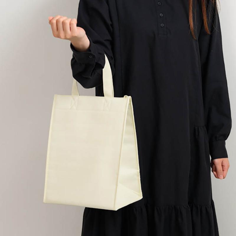 保冷バッグ MIV-2CB 無地アイボリークールバッグ-2(5枚) ヘッズ