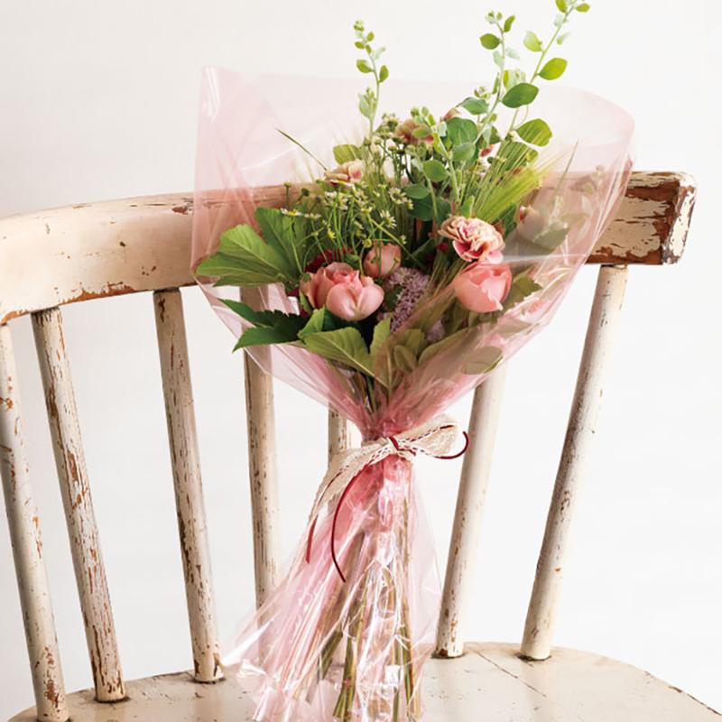 ギフト資材 CRC-RO1 クリアカラーOPPロール-1/ピンク ヘッズ