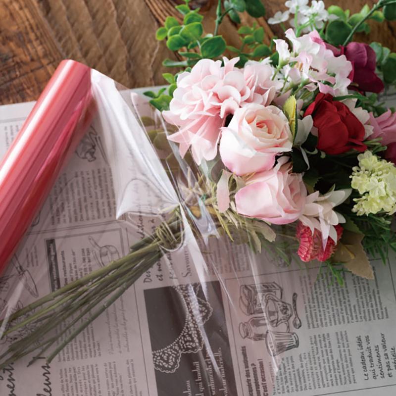 ギフト資材 CRC-RO1 クリアカラーOPPロール-1/ピンク ヘッズ