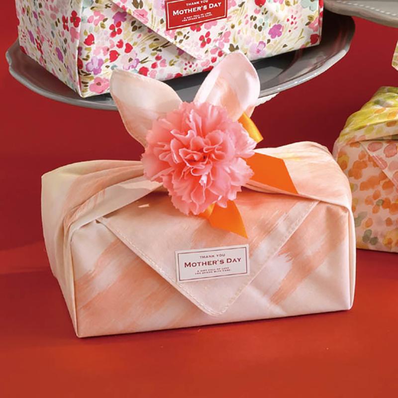 ギフト資材 CTN-FUR4 コットン風呂敷-4/ウォーターカラー(10枚) ヘッズ