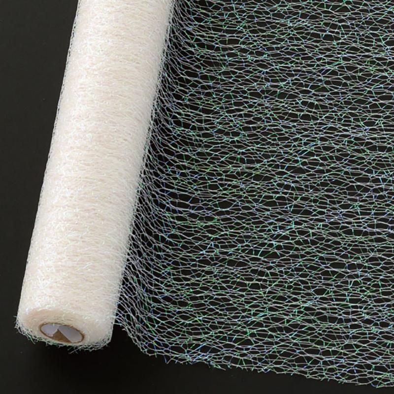 ギフト資材 AUF-RO1 オーロラメッシュファブリックロール-1/ホワイト ヘッズ