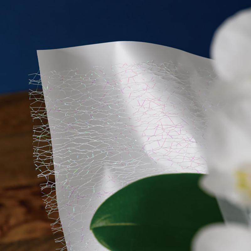 ギフト資材 AUF-RO1 オーロラメッシュファブリックロール-1/ホワイト ヘッズ