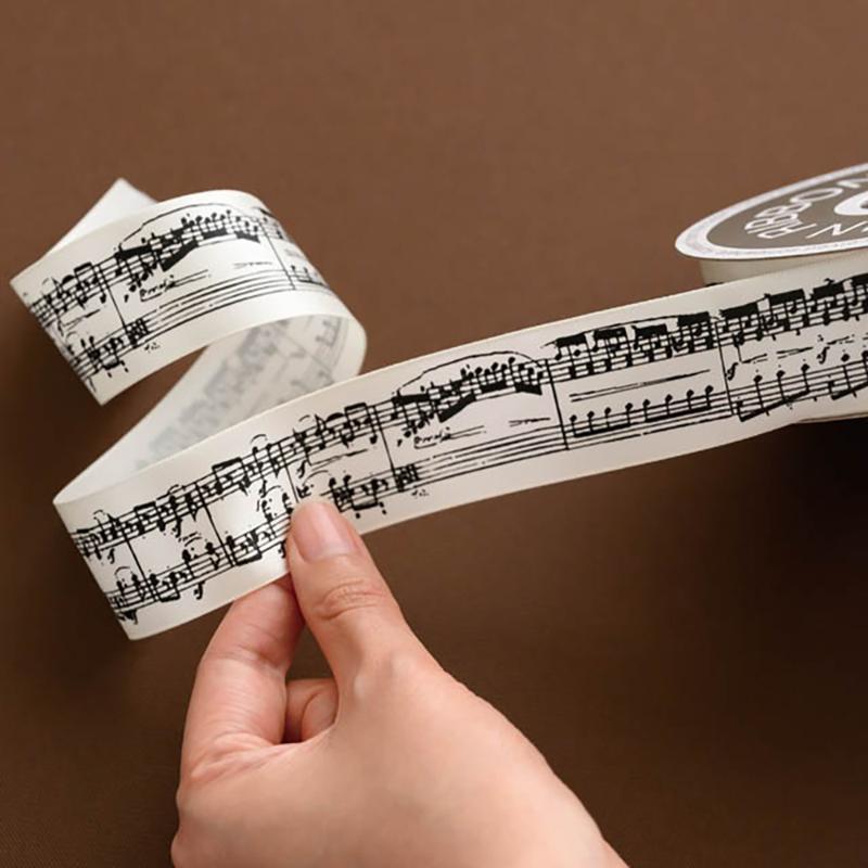 ギフト資材 MUN-STR1 ミュージカルノートサテンリボン-1 ヘッズ