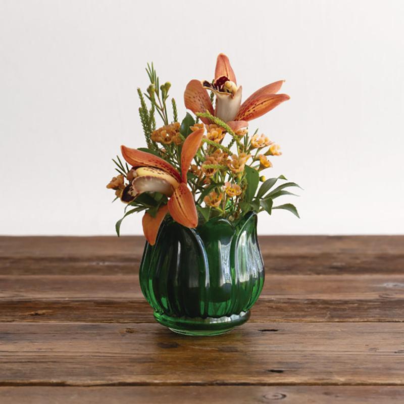 花器 GLS-FPO3 スタンディングガラスフラワーポット-3(12個) ヘッズ