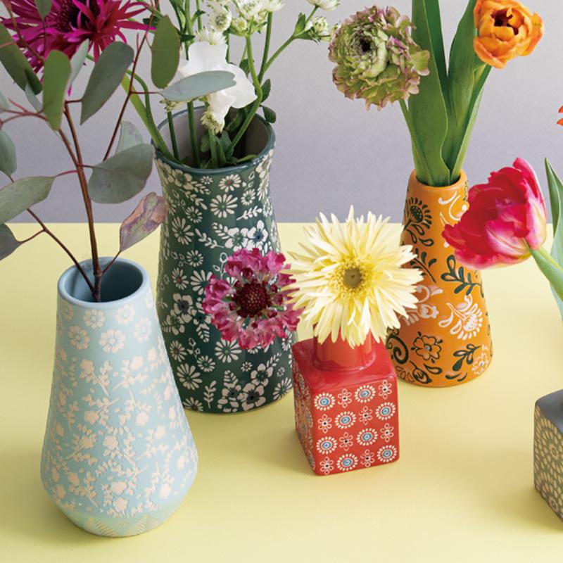 花器 HNP-FB37 ハンドメイドプリントフラワーベース-37(2個) ヘッズ