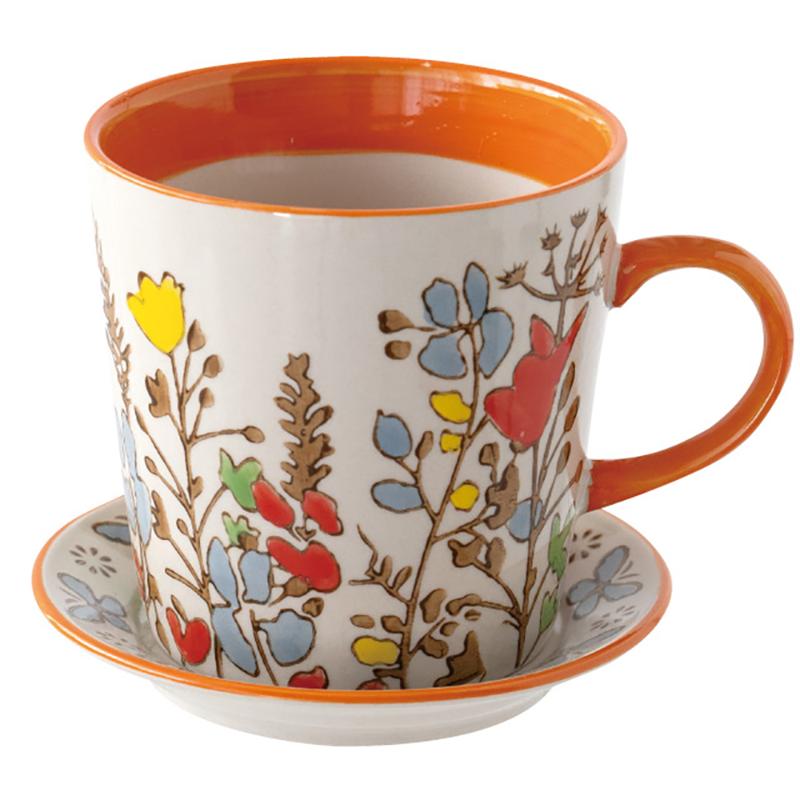 花器 HNP-FPO23 ハンドメイドプリントフラワーポット-23(2個) ヘッズ