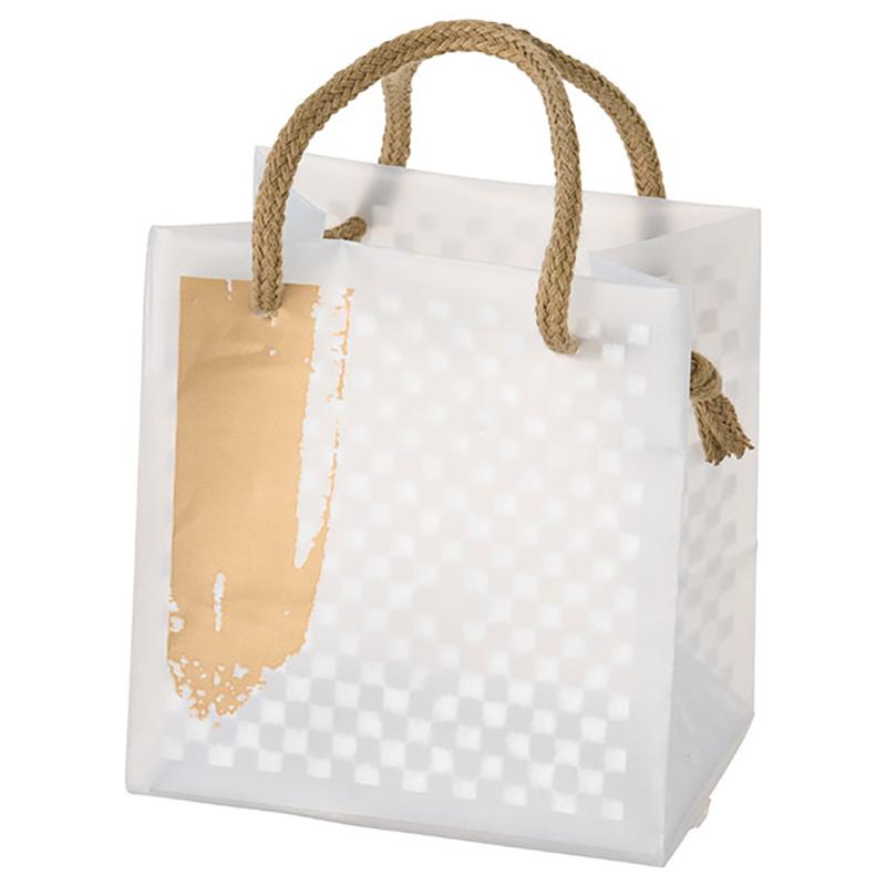 ラッピング用品 IM-2B 市松柄キューブバッグ-2(20枚) ヘッズ