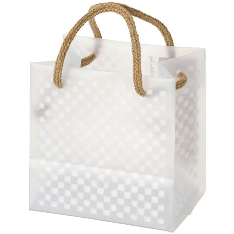 ラッピング用品 IM-2B 市松柄キューブバッグ-2(20枚) ヘッズ