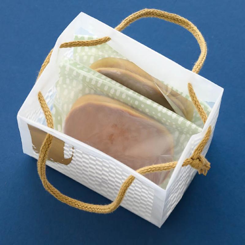 ラッピング用品 IM-2B 市松柄キューブバッグ-2(20枚) ヘッズ