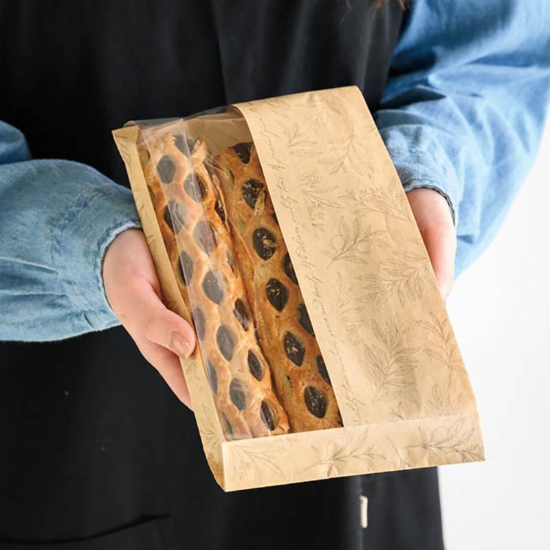 ラッピング用品 BFE-1WP ベルフィーユ窓付紙袋-1/耐油対応(100枚) ヘッズ