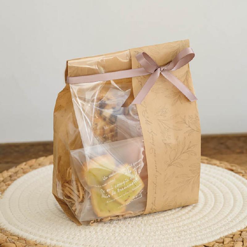 ラッピング用品 BFE-1WP ベルフィーユ窓付紙袋-1/耐油対応(100枚) ヘッズ