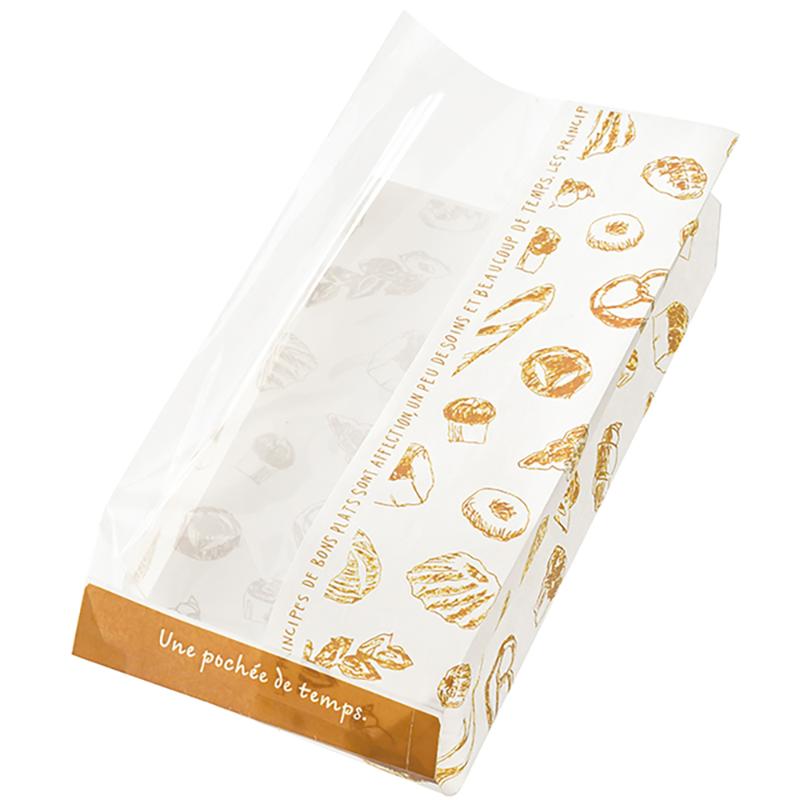 ラッピング用品 FBR-2WP フレッシュブレッド窓付紙袋-2/耐油対応(100枚) ヘッズ