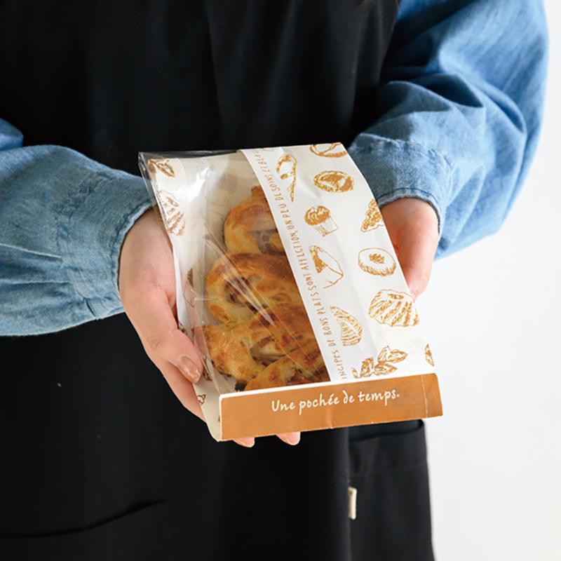 ラッピング用品 FBR-2WP フレッシュブレッド窓付紙袋-2/耐油対応(100枚) ヘッズ