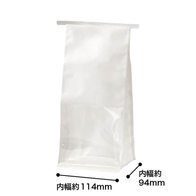 ラッピング用品 MW-3WP 無地ホワイト窓付角底袋-3/ワイヤー付(30枚) ヘッズ