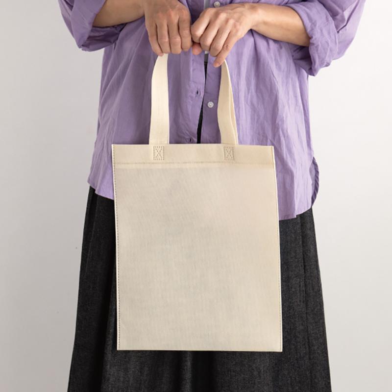 不織布バッグ MBE-MB 無地不織布トートバッグ-M/グレイッシュベージュ(20枚) ヘッズ