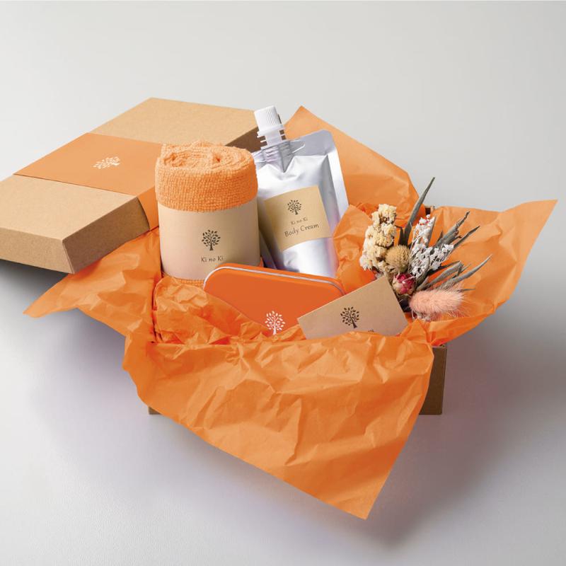 緩衝材 推し色薄葉紙 オレンジ 5枚入 ヒサゴ