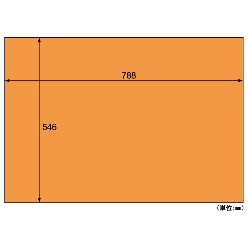 緩衝材 推し色薄葉紙 オレンジ 5枚入 ヒサゴ