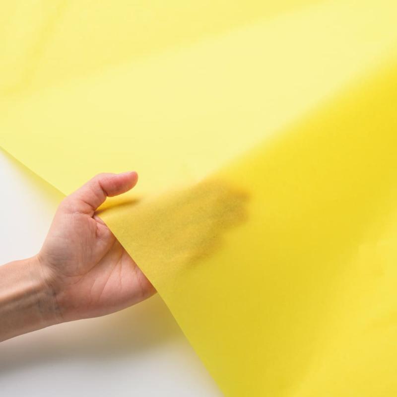 緩衝材 推し色薄葉紙 イエロー 5枚入 ヒサゴ