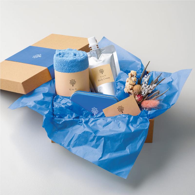 緩衝材 推し色薄葉紙 ブルー 5枚入 ヒサゴ