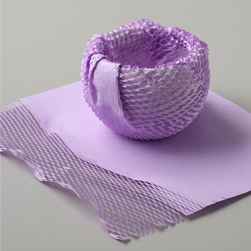 緩衝材 推し色クッションペーパー パープル 10枚入 ヒサゴ