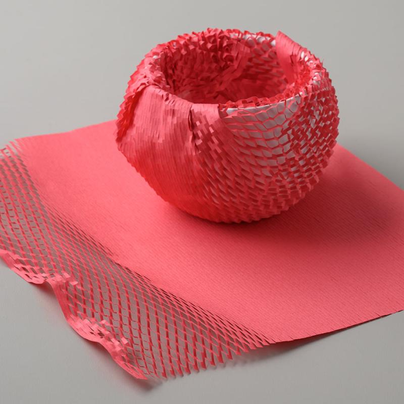 緩衝材 推し色クッションペーパー レッド 10枚入 ヒサゴ