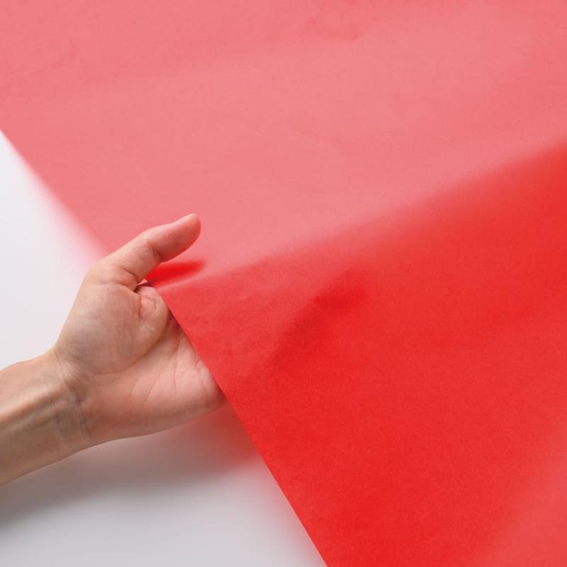 緩衝材 推し色薄葉紙 レッド 5枚入 ヒサゴ