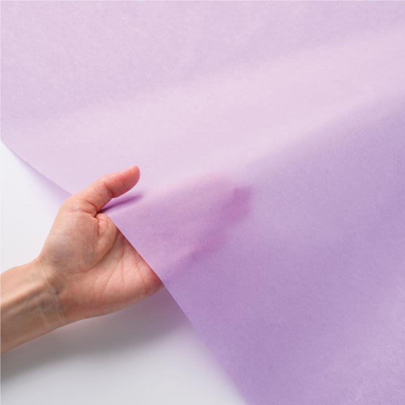 緩衝材 推し色薄葉紙 パープル 5枚入 ヒサゴ