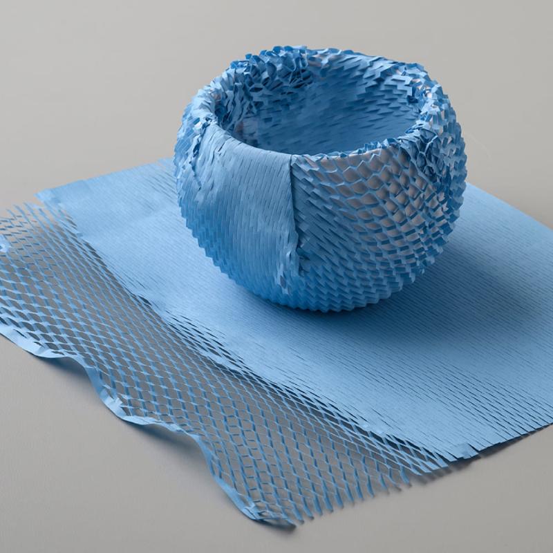 緩衝材 推し色クッションペーパー ブルー 10枚入 ヒサゴ