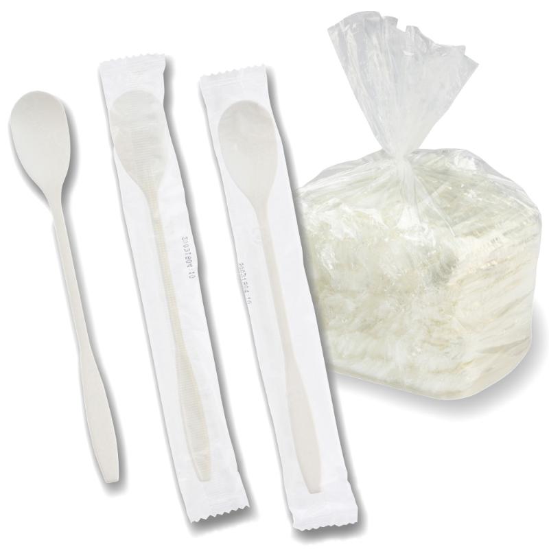 使い捨てスプーン フクロイリパフェスプーン160 アイボリー 500本 サンナップ