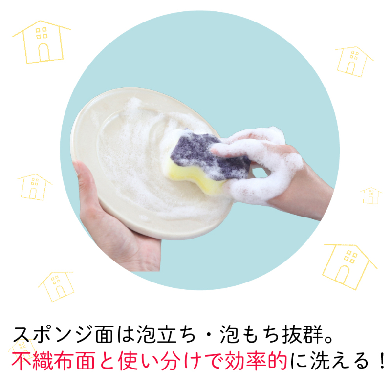 衛生資材 ゆるかじ キッチンスポンジ あとで キクロン