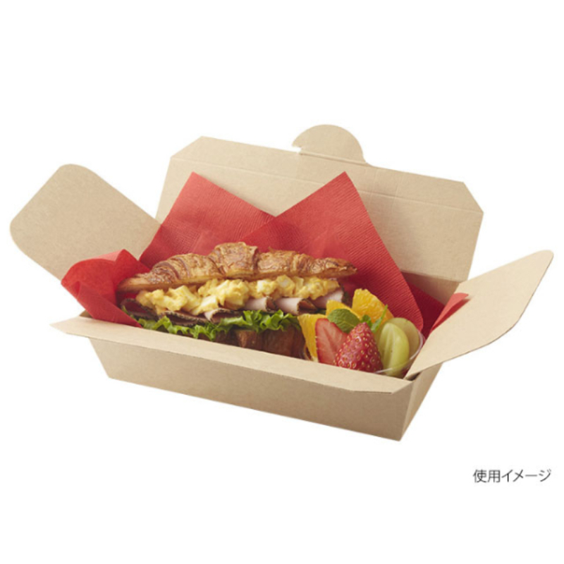 テイクアウトボックス NFネオクラフト フードBOX ロングM HEIKO（シモジマ）