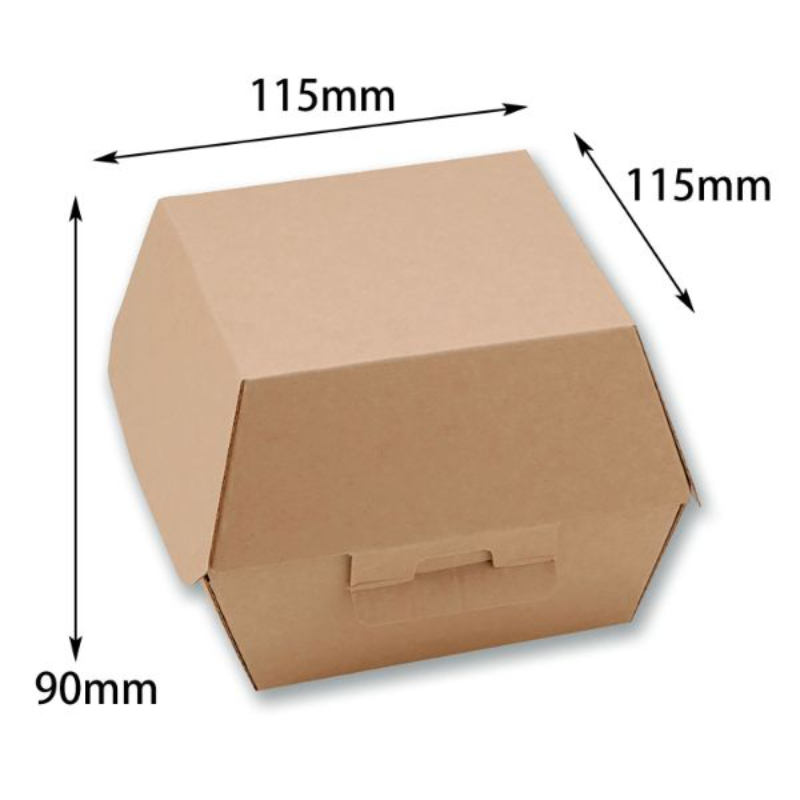 テイクアウトボックス NFネオクラフト バーガーBOX S バラ HEIKO（シモジマ）