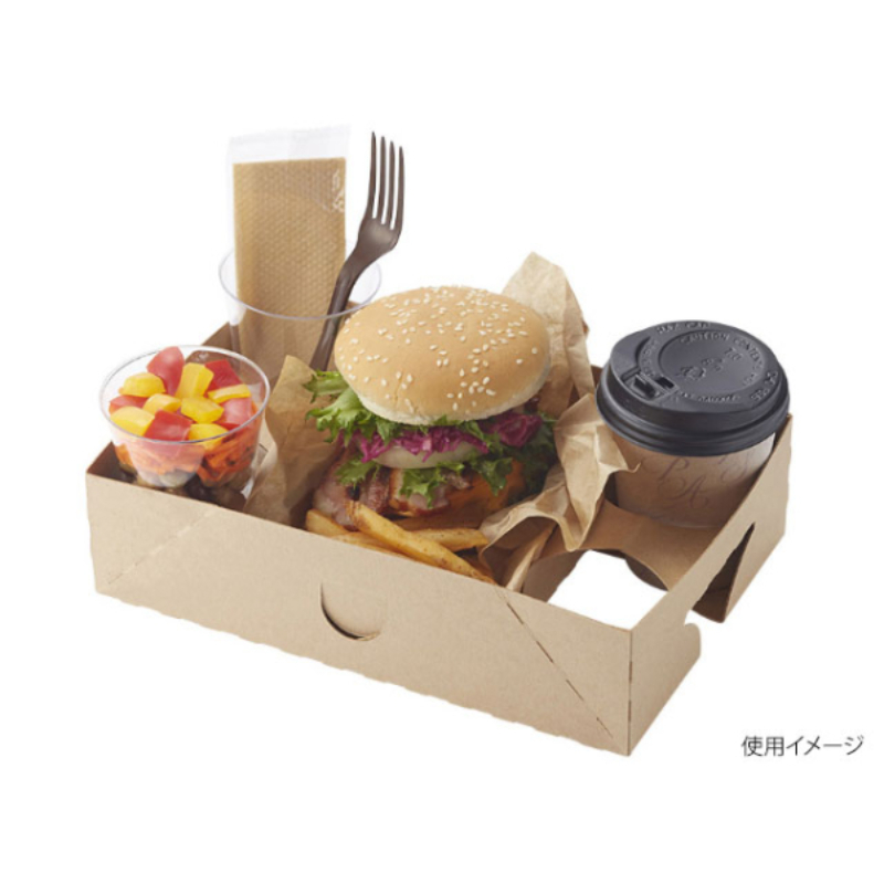 テイクアウトボックス NFネオクラフト コンボBOX ダブル HEIKO（シモジマ）