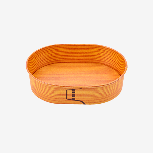 弁当容器 K9161W1 ペーパーコップ 楕円16×12 わっぱ柄 東洋アルミエコープロダクツ