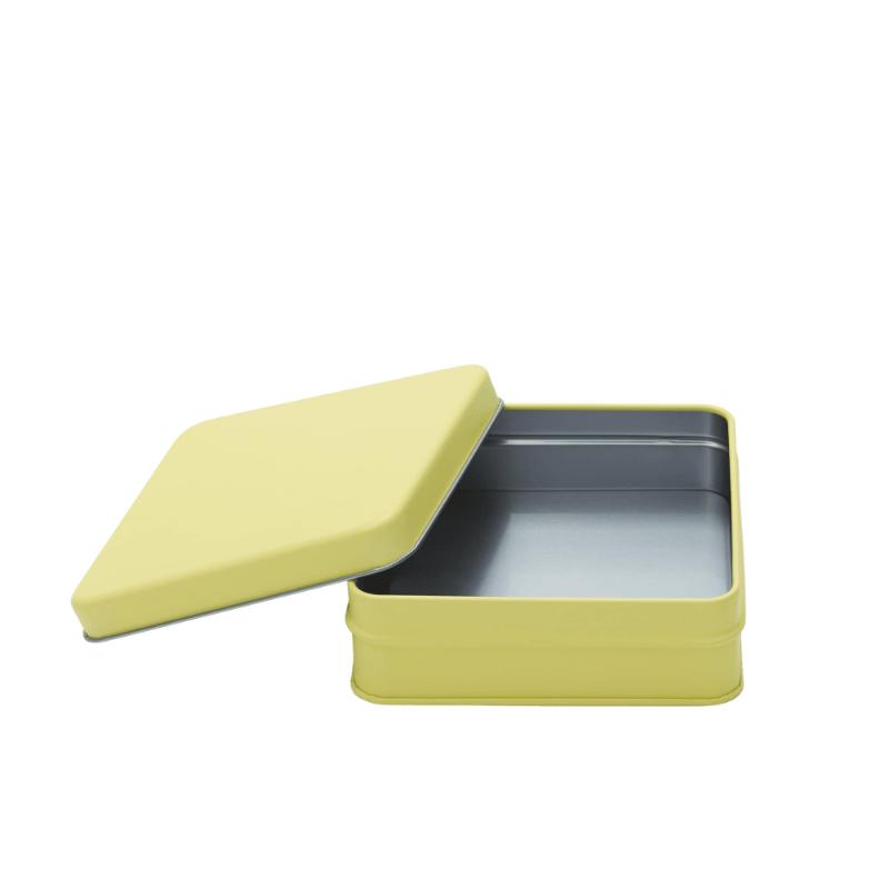 ギフト箱 KS-122 スクエア缶 ジュエリーブルー 側島製罐