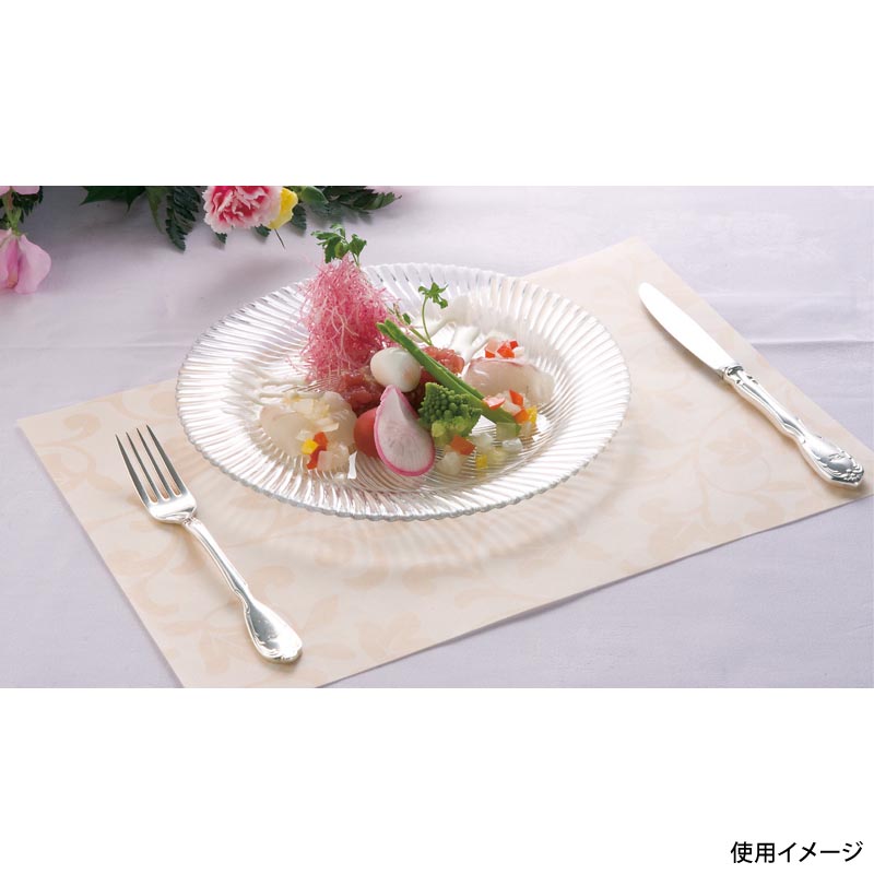 テーブルマット レースA(M)ベージュ洋紙 (100枚入) アーテック